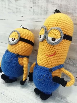 Minions Kevin y Stuart muñecos tejidos
