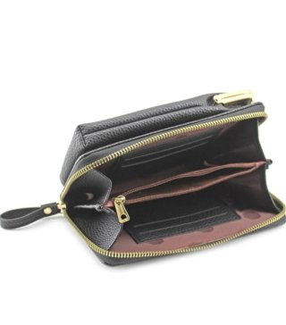 Bolso pequeño móvil y cartera negro