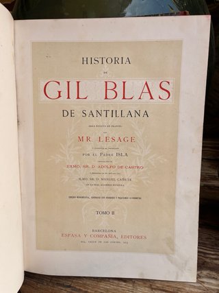 Historia Gil Blas de Santillana - Siglo XIX