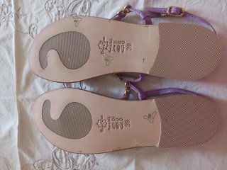 Sandali Corcione in pelle viola