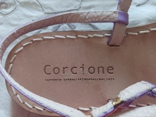 Sandali Corcione in pelle viola