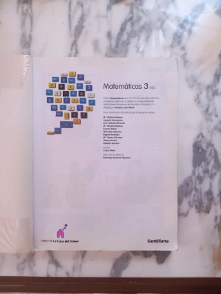 MATEMATICAS 3 ESO LA CASA DEL SABER SANTILLANA