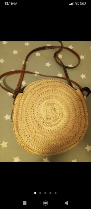 Bolso Piel de Mar mimbre y piel