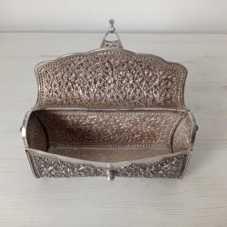 Bolso de mano clutch joya vintage plata 925