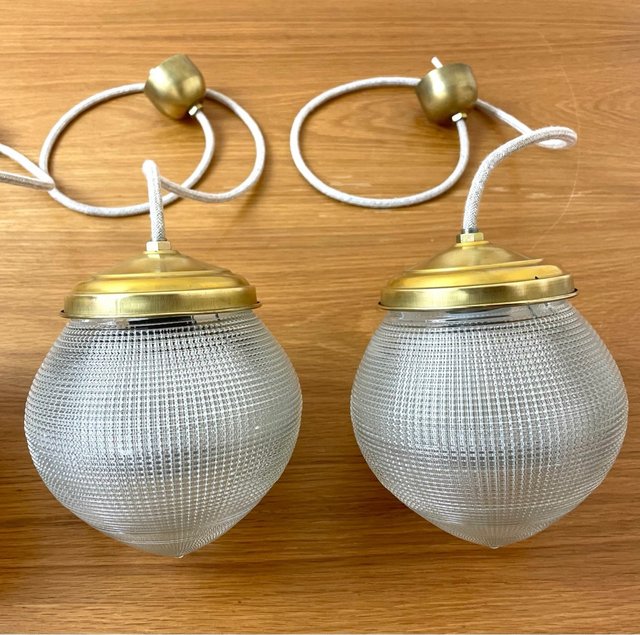 Lámpara Colgante de techo Cristal Tallado Vintage