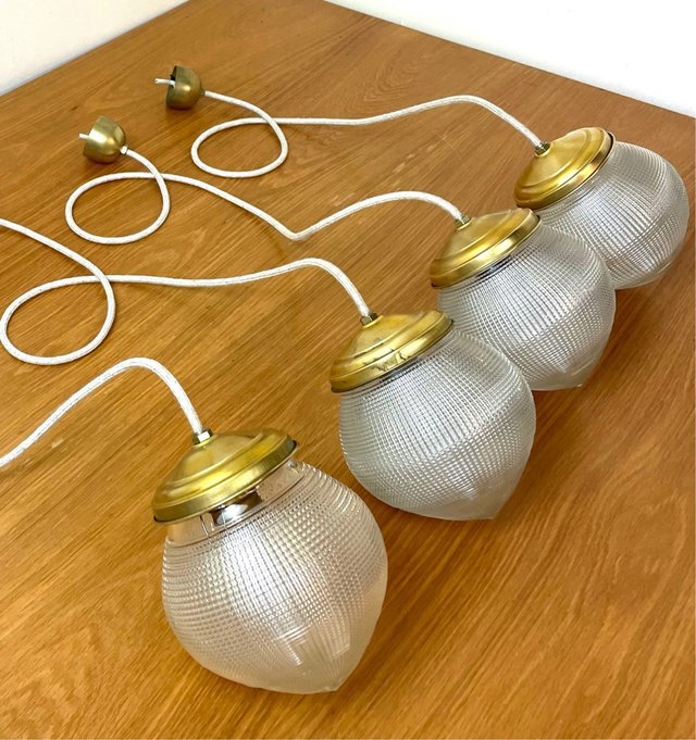 Lámpara Colgante de techo Cristal Tallado Vintage