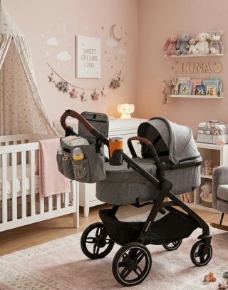 Carrito de bebé 2 en 1 gris