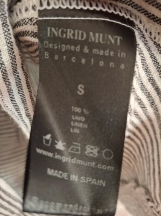 Vestido Ingrid Munt Lino Rayas