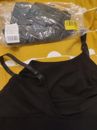 Camisetas de lactancia de tirantes de color negro