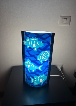 Lampada Slamp Capri Pesci Onde Vintage