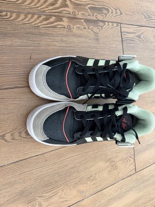 Adidas Forum Exhibit Low Negro/Verde Talla 41.5
