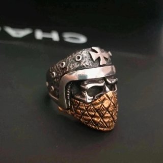 Anello Teschio Argento 925 con Bandana