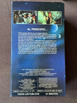 Trilogía Star Wars VHS Coleccionista 1990