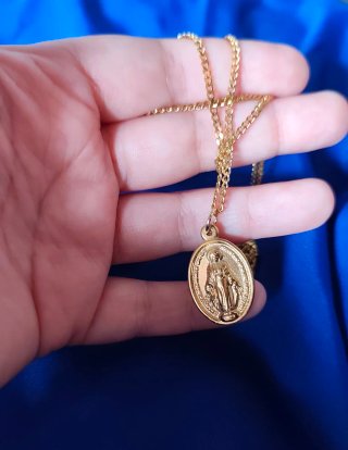 Medalla Virgen Milagrosa Dorado