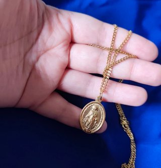 Medalla Virgen Milagrosa Dorado