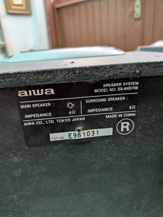 Coppia Diffusori Aiwa SX-ANS706 Front 180° 3 vie