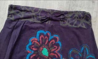 Falda Algodón Estampado Flores