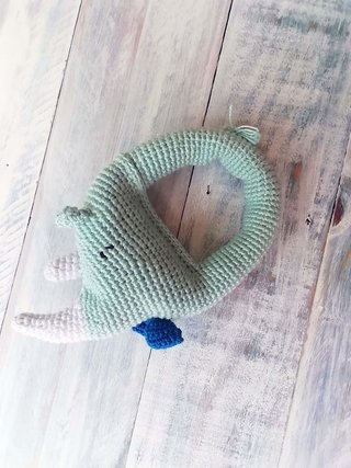 Sonajero a Crochet Rinoceronte Juguete Dentición