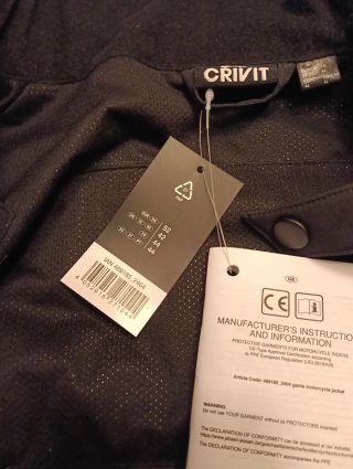 Chaqueta Moto Crivit Talla XL Negra