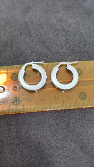 Pendientes Aro Plata Unisex Nuevos