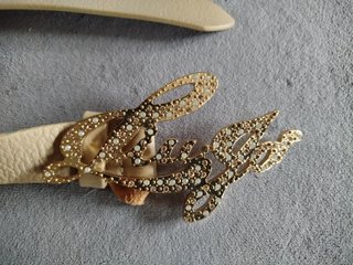 Cintura Liu Jo vera pelle beige oro