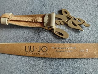 Cintura Liu Jo vera pelle beige oro