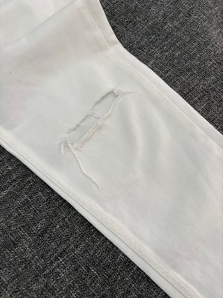 Pantalón Zara Blanco Roto Talla 34