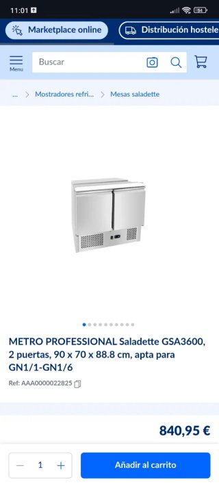 MESA FRIA METRO PROFESSIONAL Saladette GSA3600