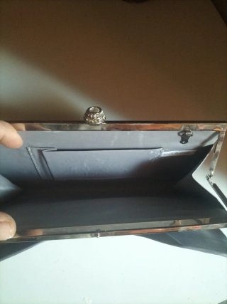 Bolso de mano plateado para mujer