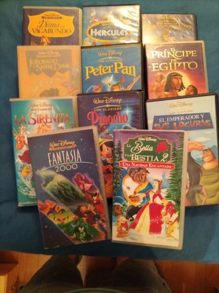 11 Cintas VHS Disney Clásicos (Español)