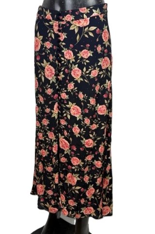 Zara Woman S Gonna Midi Floreale Bottoni Vintage