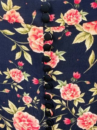 Zara Woman S Gonna Midi Floreale Bottoni Vintage