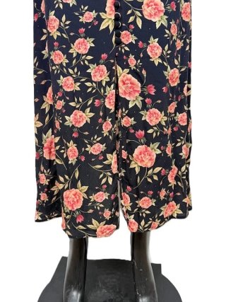 Zara Woman S Gonna Midi Floreale Bottoni Vintage