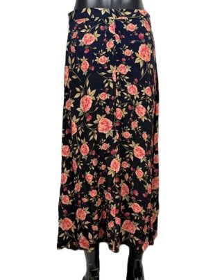 Zara Woman S Gonna Midi Floreale Bottoni Vintage