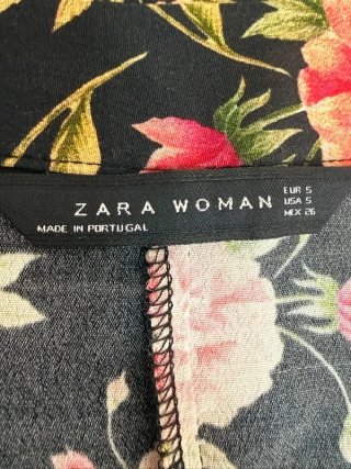 Zara Woman S Gonna Midi Floreale Bottoni Vintage