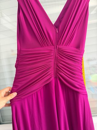 Vestido largo fiesta buganvilla. Colección 2026