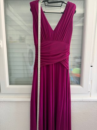 Vestido largo fiesta buganvilla. Colección 2026