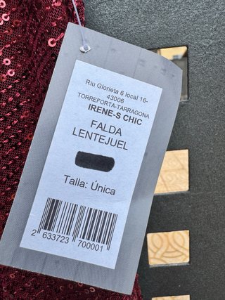 Falda larga lentejuelas roja