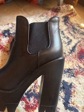 Botines negros plataforma tacón grueso