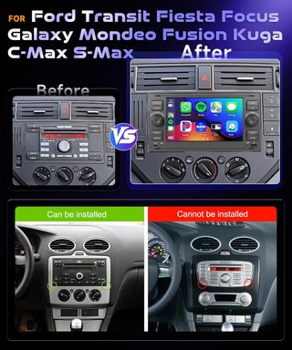 Radio Coche 4G 64G Carplay Android Auto Ford