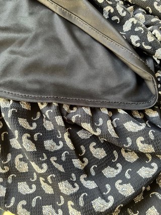 Falda midi Cortefiel paisley negro crema XL