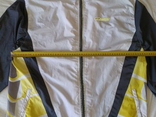 Giacca a vento Reebok vintage grigia e bianche