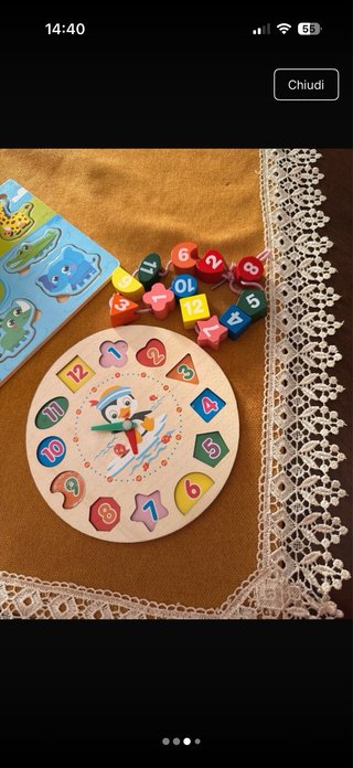 Riccio Giocattolo Educativo con Tasselli Numerati
