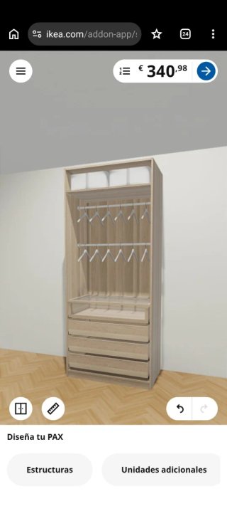Armario PAX IKEA 100x58x236cm
