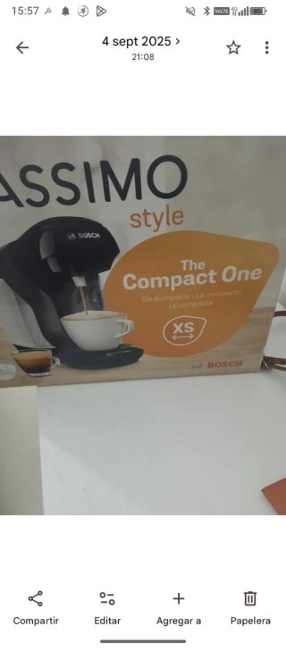 Cafetera Tassimo Bosch Compact One