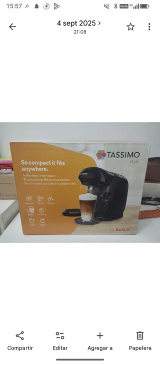 Cafetera Tassimo Bosch Compact One