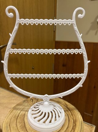 Expositor de pendientes blanco