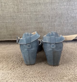 Sandalias cuña azul piel Khirió Vera Pelle T. 39