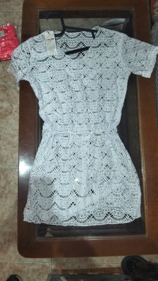 Vestido playero blanco mujer talla única
