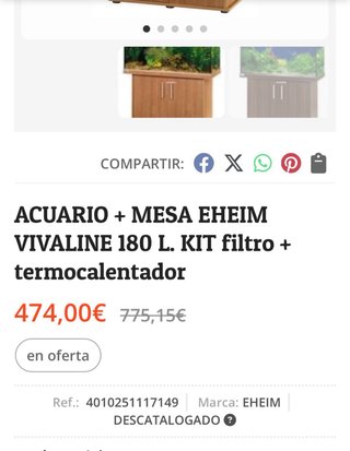 Acuario Eheim 180L